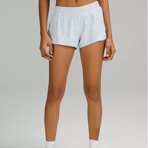 lululemon Hotty Hot Low Rise Lined Shorts 2.5”- Powder Blue